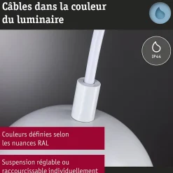 Luminaire en suspension LED Shima GU10 max. 10W Blanc dépoli