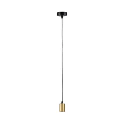 Luminaire en suspension Ravi IP44 E27 max. 60W Noir mat Doré gradable
