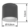 Luminaire extérieur aluminium anthracite mat, 1x GX53 LED