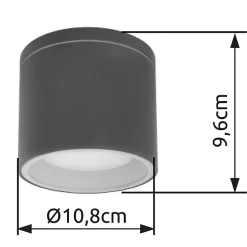 Luminaire extérieur aluminium anthracite mat, 1x GX53 LED