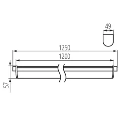 Luminaire Led industriel étanche chainable - Kanlux- Nome