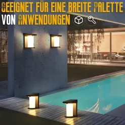 Luminaire Mural Solaire Extérieur Lumière Solaire De Jardin 3000k Blanc Chaud Lampe