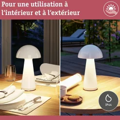 Luminaire rechargeable 3-Step-Dim Onzo IP44 gradable 2700K Blanc