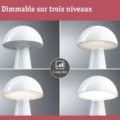 Luminaire rechargeable 3-Step-Dim Onzo IP44 gradable 2700K Blanc