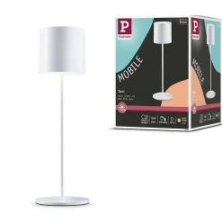 Luminaire rechargeable Tuni IP44 gradable 2700K Blanc dépoli