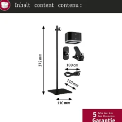 Luminaires à poser mobiles Varia White Switch 160lm / 40lm 1,6W / 0,4W Noir
