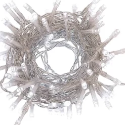 Lumineuse interieur à batterie, guirlande lumineuse Noël 100 LED, couleur blanc