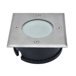 Lumière au sol Flax LED intégrée 500lm IP65 et IP67 GoodHome carré chrome