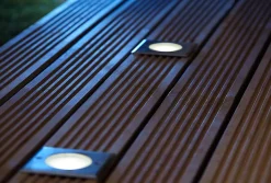 Lumière au sol Flax LED intégrée 500lm IP65 et IP67 GoodHome carré chrome