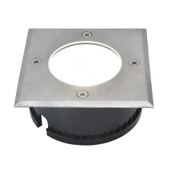 Lumière au sol Flax LED intégrée 500lm IP65 et IP67 GoodHome carré chrome