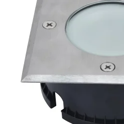 Lumière au sol Flax LED intégrée 500lm IP65 et IP67 GoodHome carré chrome