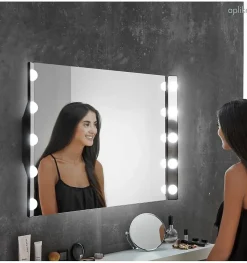 Lumières de miroir de maquillage hollywoodienne avec lumière froide (5700K), lumières de vanité faciles à installer (60 cm)
