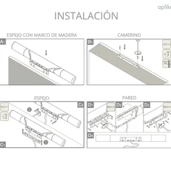 Lumières de miroir de maquillage hollywoodienne avec lumière froide (5700K), lumières de vanité faciles à installer (60 cm)