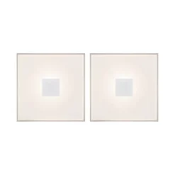 LumiTiles Carrelage LED Square Kit de 2 IP44 100x100mm 2x20lm 230/12V 2x0,8W 2700K Blanc Matière plastique Aluminium