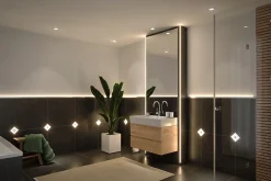 LumiTiles Carrelage LED Square Tuile individuel IP44 100x100mm 20lm 12V 0,8W 2700K Blanc Matière plastique Aluminium