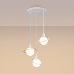 Lustre en acier 3 ampoules 3000K - 32x32x120cm Sollux