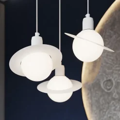 Lustre en acier 3 ampoules 3000K - 32x32x120cm Sollux