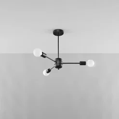 Lustre en acier 3 ampoules 4000K - 61x61x46cm Sollux