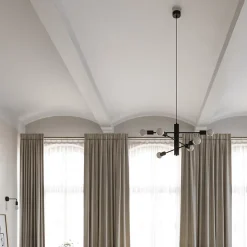 Lustre en acier 6 lampes 60x60x85cm Sollux