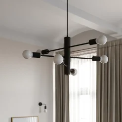 Lustre en acier 3 lampes 25x25x100cm Sollux