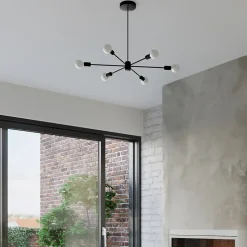 Lustre en acier 3 lampes 61x61x46cm Sollux