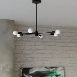 Lustre en acier 3 lampes 61x61x46cm Sollux