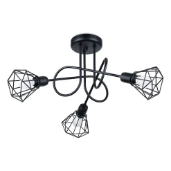 Lustre en acier 3 lampes 48x48x28.5cm Sollux