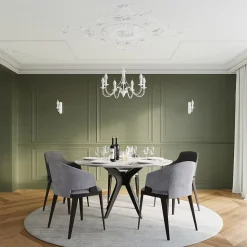 Lustre en acier 7 lampes 60x60x80cm Sollux