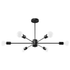 Lustre en acier 6 lampes 86.5x68x46cm Sollux