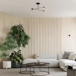 Lustre en acier 4 lampes 60x43x27cm Sollux