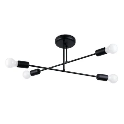 Lustre en acier 4 lampes 60x43x27cm Sollux