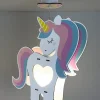 Lustre et lampe suspendue enfant Licorne