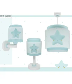 Lustre et lampe suspension enfant Baby Dreams Etoile bleu