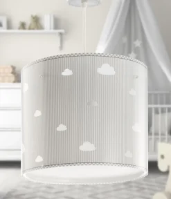 Lustre et lampe suspension enfant Sweet Dreams nuage gris