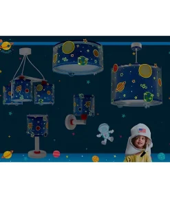Lustre et lampe suspension enfant Planets Planètes système solaire
