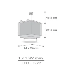 Lustre et lampe suspension enfant Little Teddy Petit Ours
