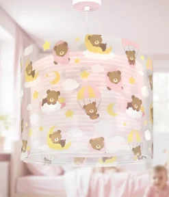 Lustre et lampe suspension pour enfants Baby Teddy Rose Ours