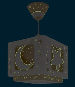 Lustre et lampe suspension enfant Moonlight lune et étoiles beige