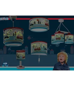 Lustre et lampe suspension enfant Police et Pompiers