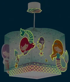 Lustre et lampe suspension enfant Mermaids Sirènes
