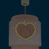 Lustre et lampe suspension enfant Baby Dreams Coeur rose