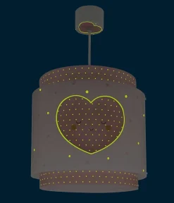 Lustre et lampe suspension enfant Baby Dreams Coeur rose