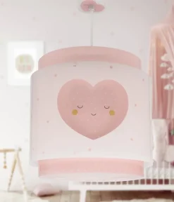 Lustre et lampe suspension enfant Baby Dreams Coeur rose