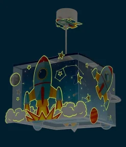 Lustre et lampe suspension enfant Rocket Fusée