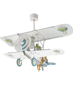 Lustre et lampe suspension enfant avion Petit Crocodile