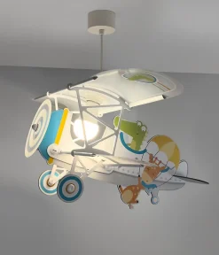 Lustre et lampe suspension enfant avion Petit Crocodile