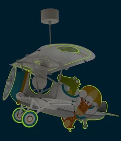 Lustre et lampe suspension enfant avion Petit Crocodile