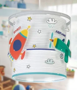 Lustre et lampe suspension enfant Baby Travel avions et voitures