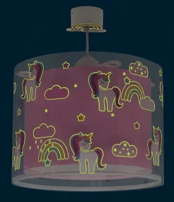 Lustre et lampe suspension enfant Unicorns Licornes