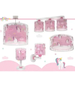 Lustre et lampe suspension enfant Unicorns Licornes